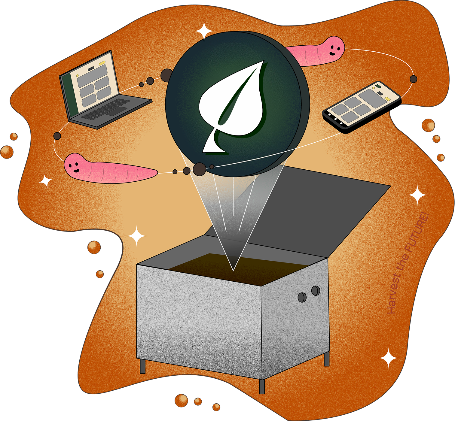 AVONIC Smart Vermicomposting Illustration